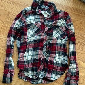 Womens Abercrombie Size S plaid button down shirt